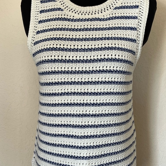 J. Crew Navy and White Striped Tank Top - Picture 3 of 12